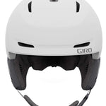 Giro Junior's Neo MIPS Helmet 2023 - A white helmet with a gray logo on the front and black straps.