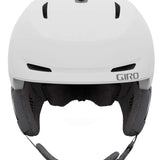 Giro Junior's Neo MIPS Helmet 2023 - A white helmet with a gray logo on the front and black straps.