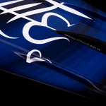 Hyperlite Junior's Eden 2.0 Wakeboard 2022 - A blue wakeboard with white lettering and graphics, featuring a distinctive "Eden" logo on top.