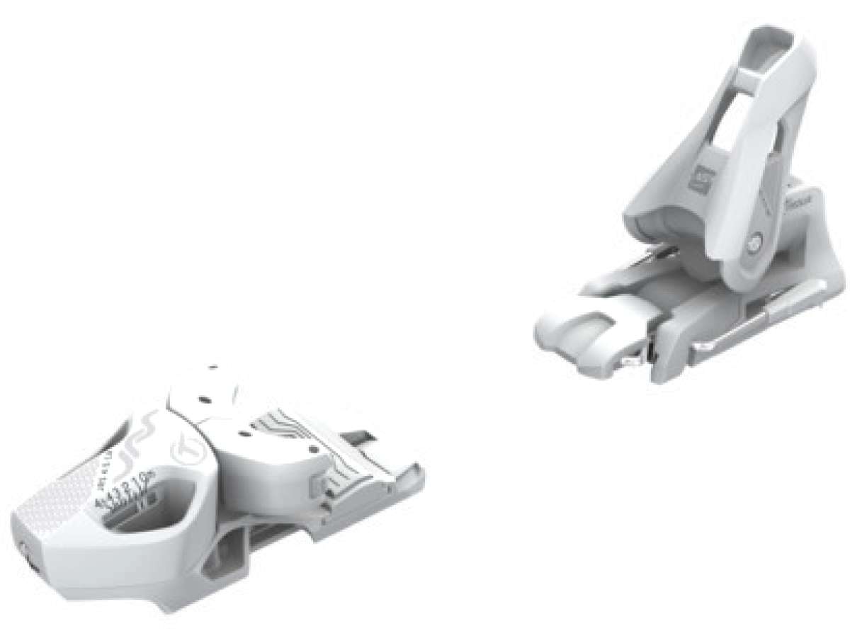 Tyrolia Junior 4.5 Ski Binding - 2023 model with a sleek black and silver design, featuring a prominent "Junior" logo on the top plate.