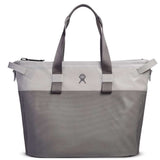 Hydro Flask 26L Day Escape Soft Cooler Tote - A large, gray cooler bag with a zippered top and two handles.