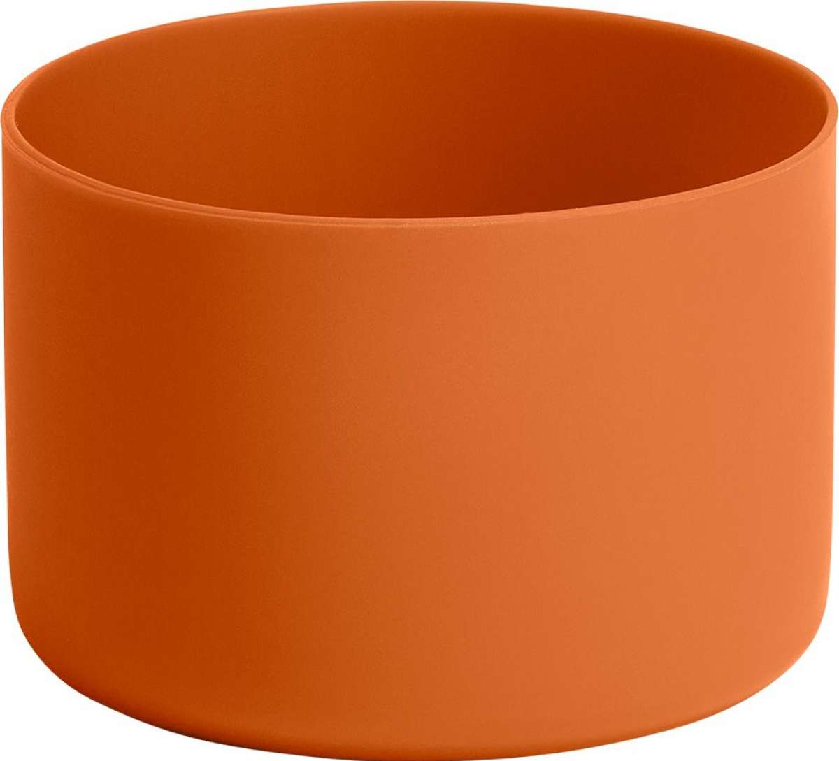 Hydro Flask Small Flex Bottle Boot - A small orange bottle with a white logo on the side, featuring a flexible material and a screw-on lid.