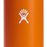 Hydro Flask - A wide-mouth water bottle with a screw-on lid, featuring a silver band around its middle and a black handle on top.