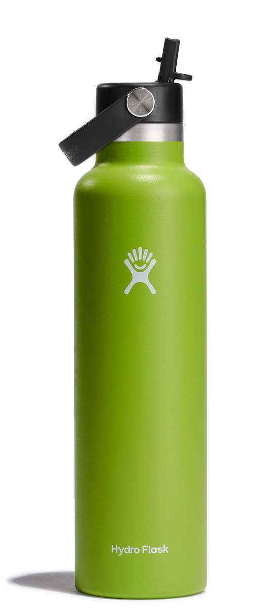  Hydro Flask Standard Mouth Water Bottle, Flex Cap - 24 oz,  Olive : Sports & Outdoors