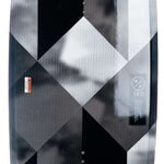Hyperlite State Wakeboard With Remix Bindings SMU - 2022 model wakeboard with a black and white diamond pattern on its deck.