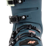Blue K2 Anthem 105 MV Heat women’s ski boot features a distinctive design and black accents.