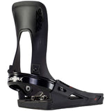 K2 Clicker X HB Snowboard Binding 2023 - A black snowboard binding with a white logo on the strap and silver screws.
