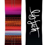 Lib Tech Women's No. 43 Snowboard 2023 - A snowboard with a pink and purple gradient design on its top surface.