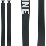 Line Women's Pandora 84 Skis 2024 - Black skis with white lettering on top.