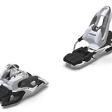 Marker Squire 10 Ski Bindings - White bindings with black plastic and metal hardware, featuring a transparent plastic cover over the adjustment knobs.