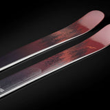 Nordica Ladies Santa Ana 88 Unlimited - A pair of skis with a dark red base color and black trees printed on them.