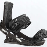 Head Fx One Lyt Snowboard Bindings 2022 - Black bindings with a sleek, modern design and silver hardware.