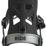 Ride A-8 Snowboard Bindings 2022 - Black bindings with silver buckles and straps.
