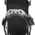 Ride A-8 Snowboard Bindings 2022 - Black bindings with silver buckles and straps.