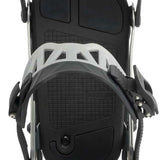 Ride A-8 Snowboard Bindings 2022 - Black bindings with silver buckles and straps.