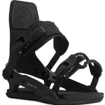 Ride C-6 Snowboard Bindings 2022 - Black bindings with silver screws and buckles.