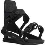 Ride C-6 Snowboard Bindings 2022 - Black bindings with silver screws and buckles.