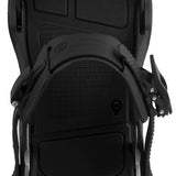 Ride C-6 Snowboard Bindings 2022 - Black bindings with silver screws and buckles.