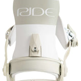 Ride C-6 Snowboard Bindings 2022 - A pair of white snowboard bindings with silver screws and buckles.