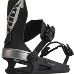 Ride C-6 Snowboard Bindings 2022 - Black bindings with silver accents and a white logo on the strap.