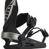 Ride C-6 Snowboard Bindings 2022 - Black bindings with silver accents and a white logo on the strap.