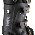 Salomon Ladies S-Pro 90 GW Ski Boots 2022 - Black ski boots with gold buckles and straps.