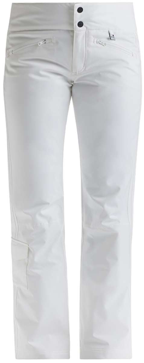 Nils Ladies Addison 3.0 Pant Tall 2022-2023 - A pair of white pants with two zippered pockets on the back and a button fly.
