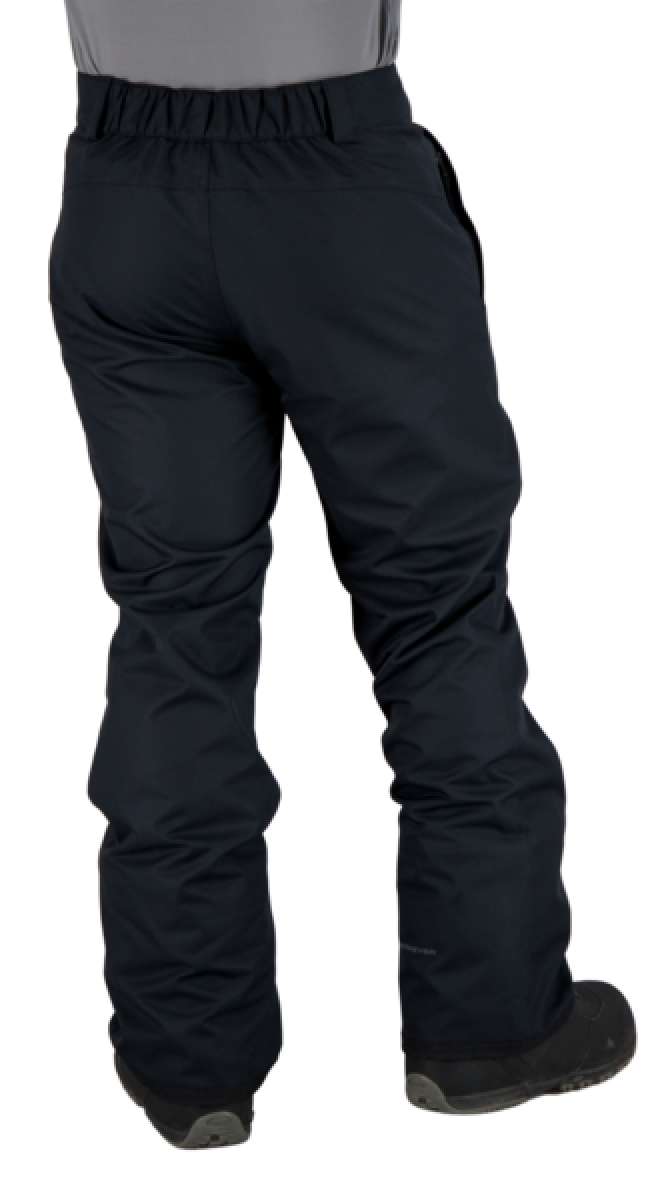 Obermeyer Keystone Shell Pants 2021-2022 - Black snow pants with a zippered pocket on the right thigh and elastic waistband.