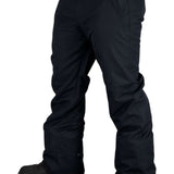 Obermeyer Keystone Shell Pant Short 2022 - Black snow pants with a zippered pocket on the right thigh and adjustable cuffs at the ankles.