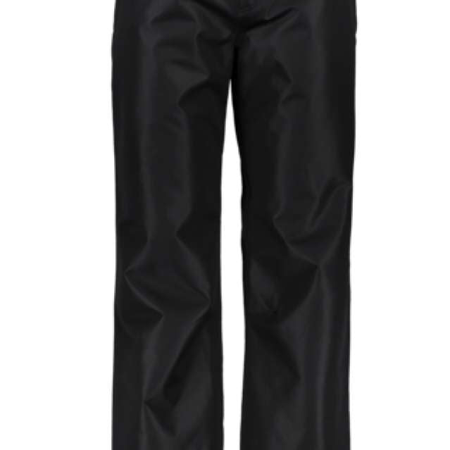 Obermeyer Keystone Shell Pant Short 2022 - Black pants with a subtle snowflake pattern on the left thigh.