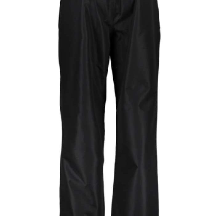 Obermeyer Keystone Shell Pant Short 2022 - Black pants with a subtle white logo on the left leg, featuring a sleek design and a relaxed fit.