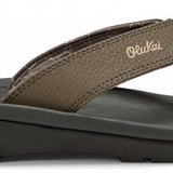 Olukai Ohana Sandals - Pair of brown sandals with a strap and toe post, featuring a small logo on the side.