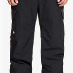 Quiksilver Porter Insulated Pants - Black insulated pants with zippered pockets and adjustable waistband.