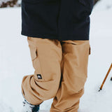 Quiksilver Porter Insulated Pants - These tan insulated pants feature a black logo patch on the left leg pocket.