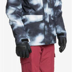 Quiksilver Porter Insulated Pants - A pair of black insulated pants with a subtle white pattern on the upper thigh area.