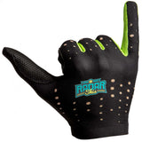 Radar Range Glove 2023 - A black glove with neon green accents on the thumb and fingers, featuring a honeycomb pattern on the palm.