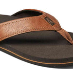 Reef Newport Sandals 2022 - Brown sandals with a strap across the top of the foot and a toe post.