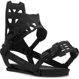 Ride A-8 Snowboard Binding 2024 - Black snowboard bindings with silver screws and bolts.