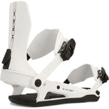 Ride C-6 Snowboard Binding 2024 - White snowboard bindings with black buckles and straps.