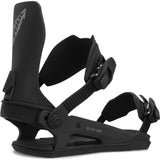 Ride C-6 Snowboard Binding 2024 - Black snowboard bindings with silver screws and bolts.