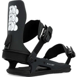 Ride C-6 Snowboard Binding 2024 - Black snowboard bindings with white logo on top strap.