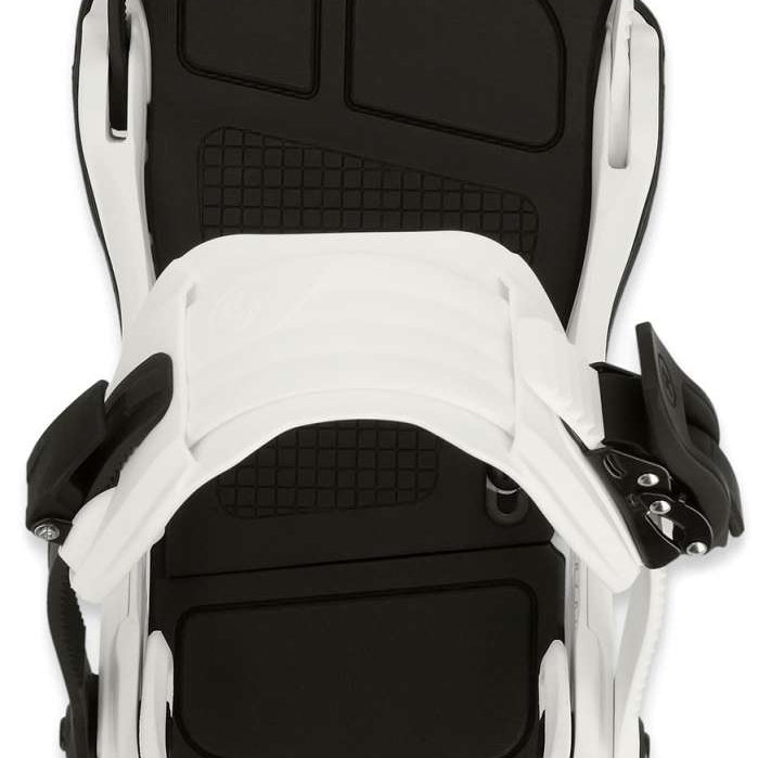 Ride C-6 Snowboard Binding 2024 - Black bindings with silver screws and bolts on a white background.