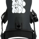 Ride C-6 Snowboard Binding 2024 - Black snowboard binding with white logo on top strap and silver screws.