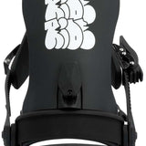 Ride C-6 Snowboard Binding 2024 - Black snowboard binding with white logo on top strap and silver screws.