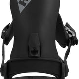 Ride C-6 Snowboard Binding 2024 - Black snowboard bindings with silver screws and buckles.
