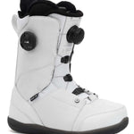 Ride Ladies Hera Snowboard Boots 2022 - White snowboard boots with black laces and a black BOA dial on the side.