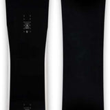 Ride Peace Seeker Snowboard 2024 - A black snowboard with a white logo featuring a lowercase "r" in a circle at the top center.