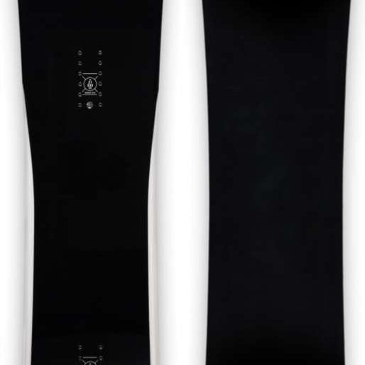 Ride Peace Seeker Snowboard 2024 - A black snowboard with a white logo featuring a lowercase "r" in a circle at the top center.