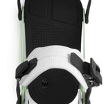 Ride Ladies AL-6 Snowboard Bindings 2022 - A pair of black bindings with silver buckles and straps, viewed from above.