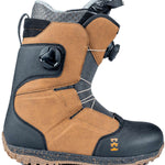 Rome Ladies Bodega BOA Snowboard Boot 2024 - A tan and black snowboard boot with a mesh top and brown speckled sole.